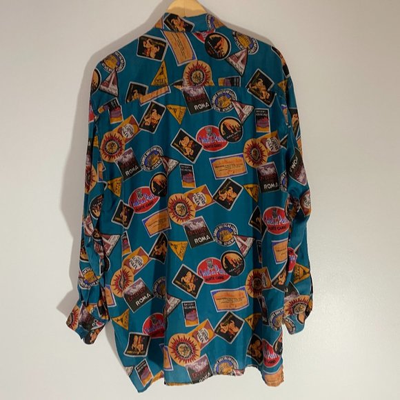 Robert Stock | Shirts | Robert Stock Mens Long Sleeve Silk Shirt Button